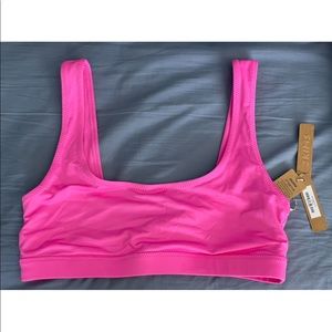 SKIMS Swim Tank Bikini Top, Size S in Taffy NWT